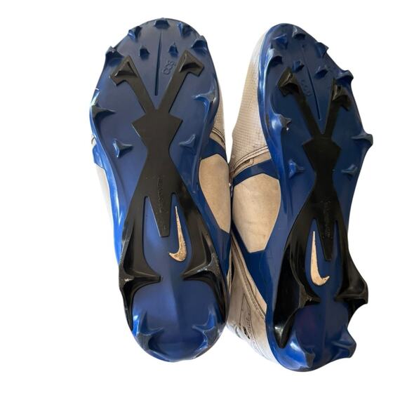 Nike Blue white Alpha Menace Pro 3 Football Cleats Mens Size 9.5 - Picture 15 of 16